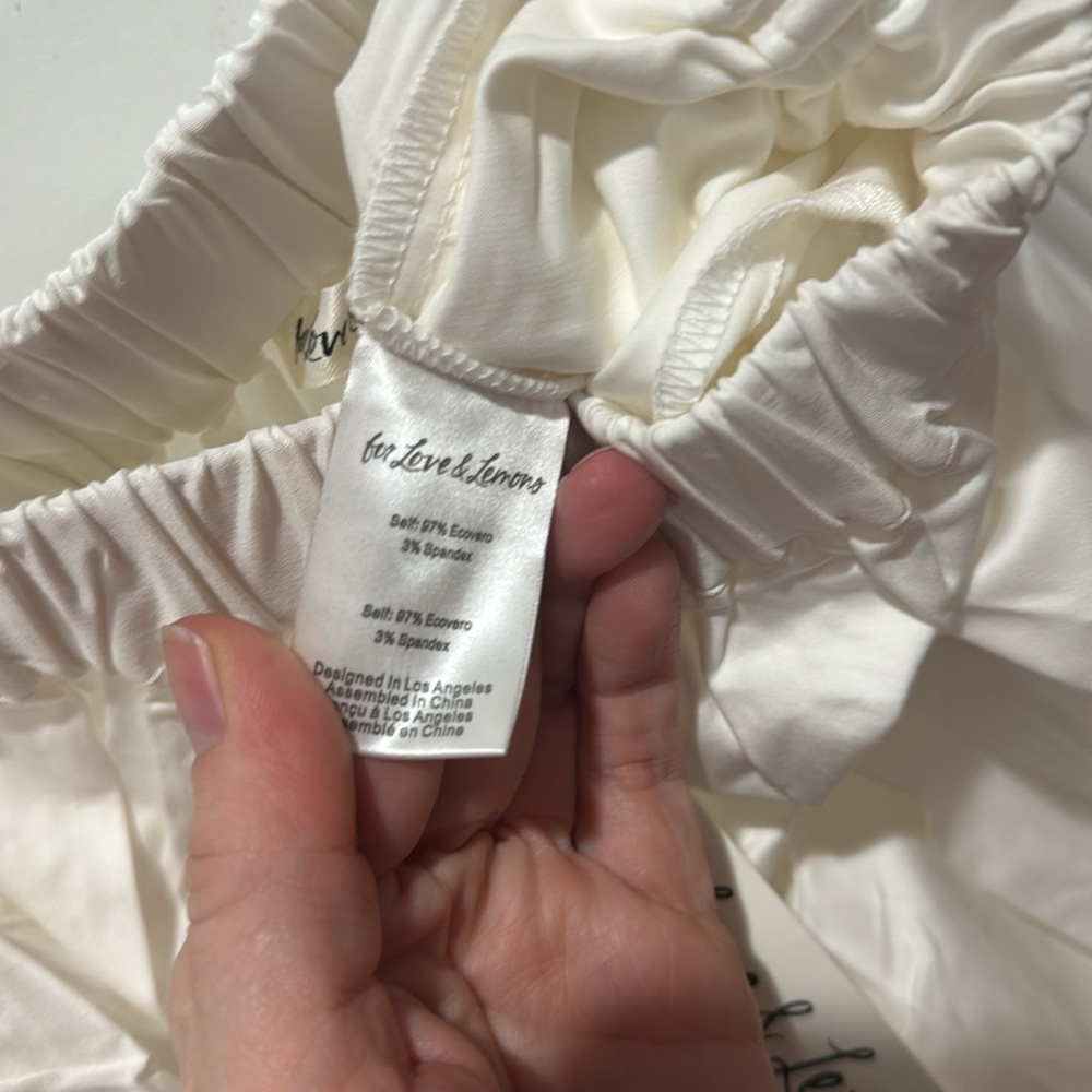 *NEW* FOR LOVE & LEMONS CLEMENTINE MIDI POPLIN SKIRT SMALL WHITE - Picture 8 of 8